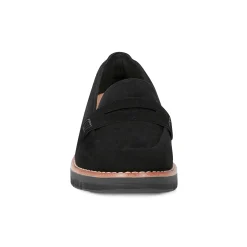 Clearance Easy Spirit Velia Casual Slip On Loafers BlackSuede