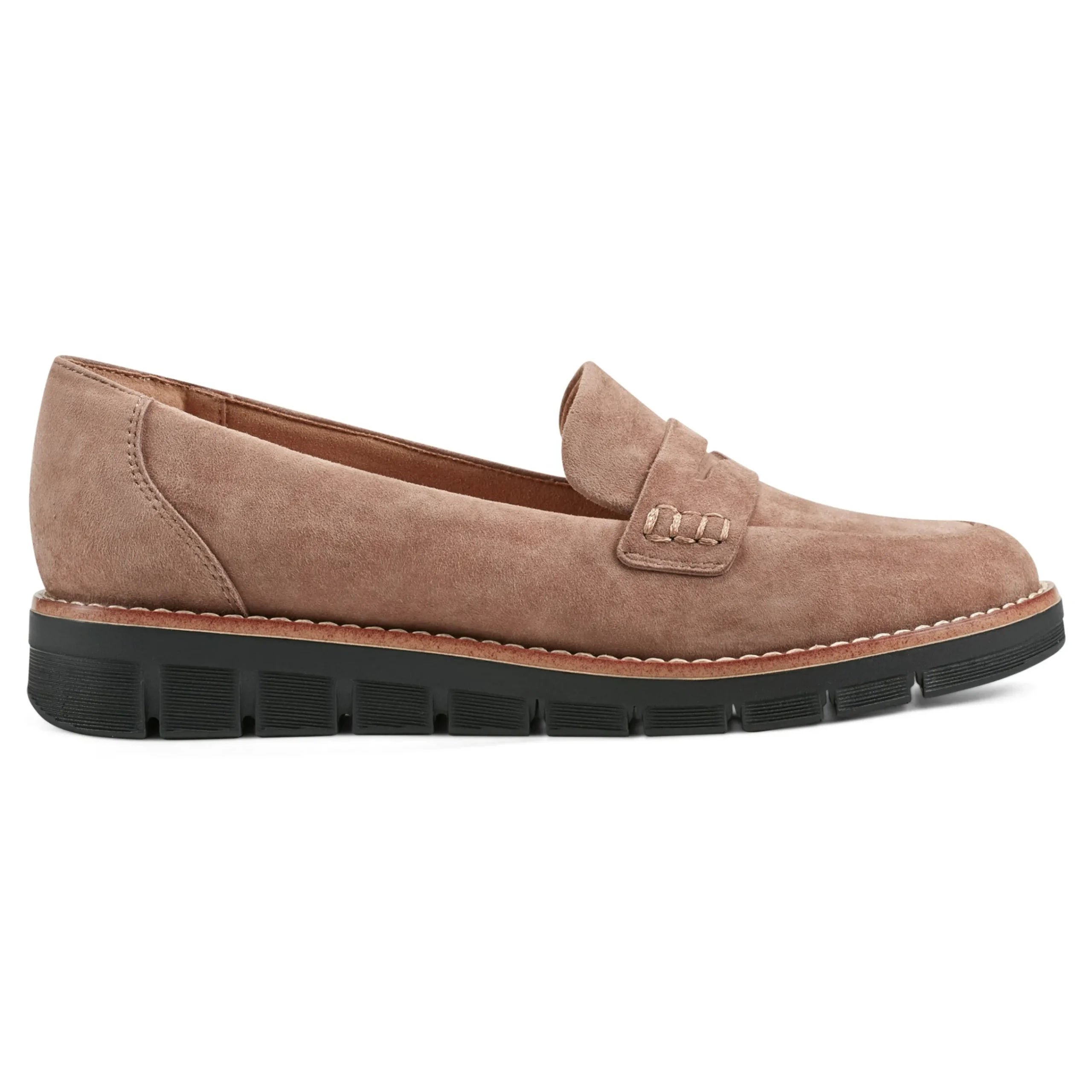 Easy Spirit Velia Casual Slip On Loafers TaupeSuede