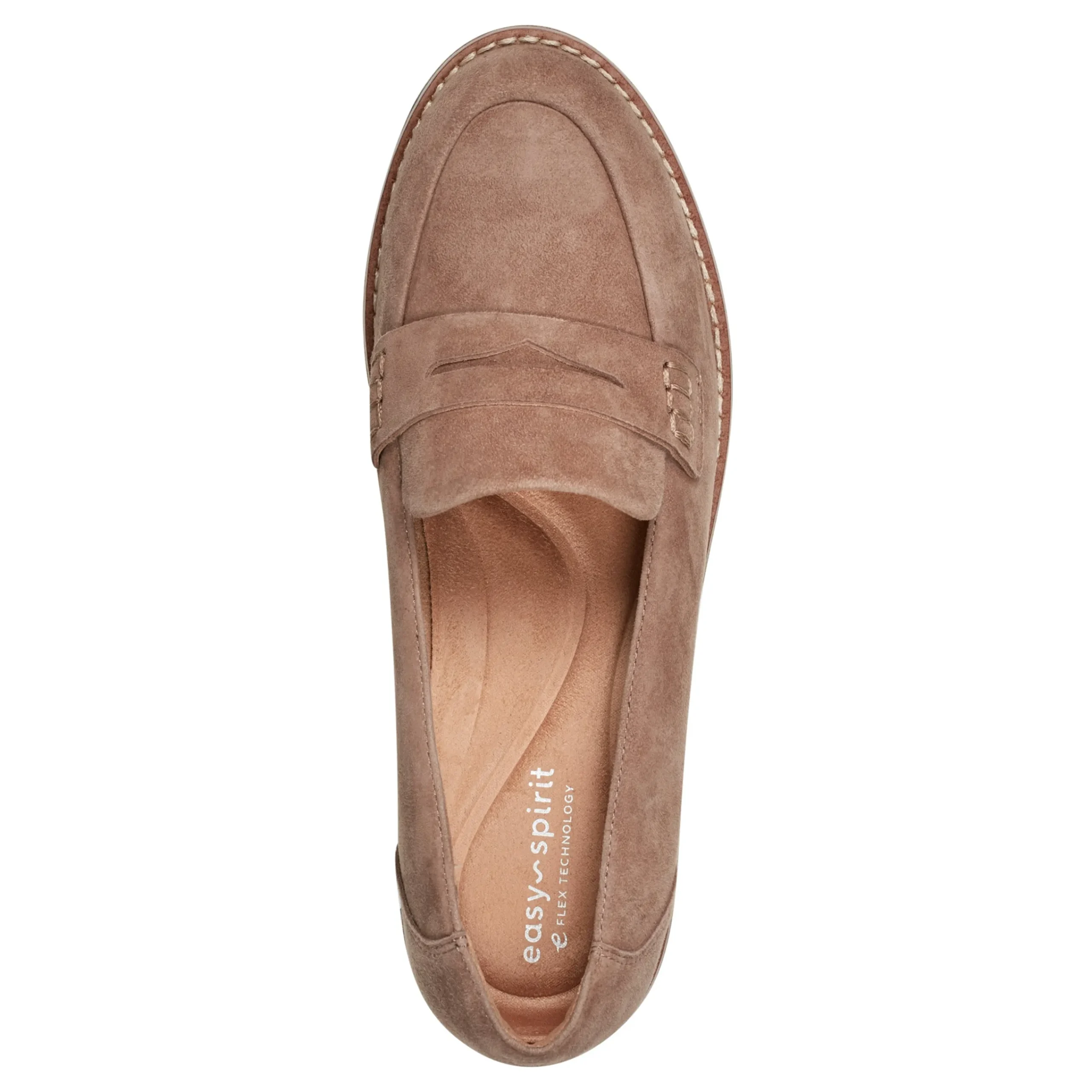 Easy Spirit Velia Casual Slip On Loafers TaupeSuede