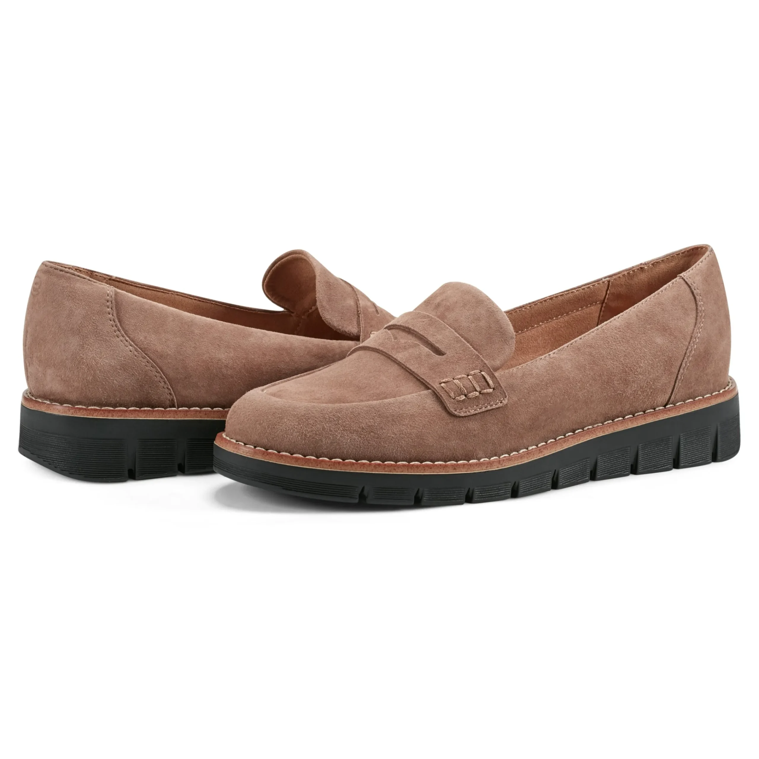 Easy Spirit Velia Casual Slip On Loafers TaupeSuede